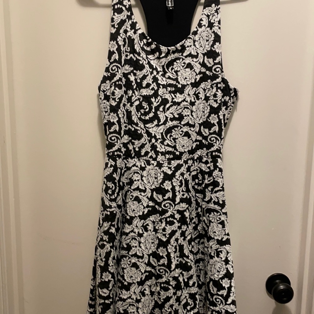 Black and White Printed Dress